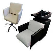 Comprar Combo Peluqueria Lavacabeza + Silla Corte Oferta