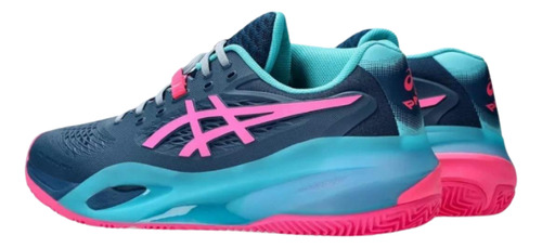 Zapatillas Asics Gel Resolution X Padel Azul Mako Rosa