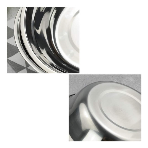 4 Tazones Grandes De Acero Inoxidable Para Mezclar