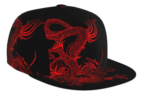 Gorra Béisbol Dragón Cool Hat Fashion Flat Bill Brim Dragon