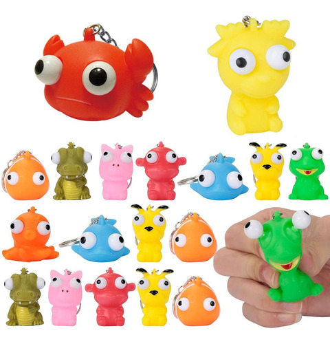 Objetos De Llavero Antiestres, Mxkrg-002, 8pza, Cartoon Anim Color Multicolor