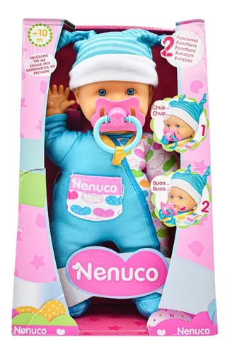 Nenuco Lloron 2 Funciones Gorro De Rayas Azul 28cm Famosa Cd