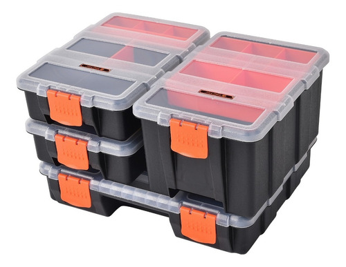 Organizador Plástico Jgo. 4 Pzas Tactix Color Negro