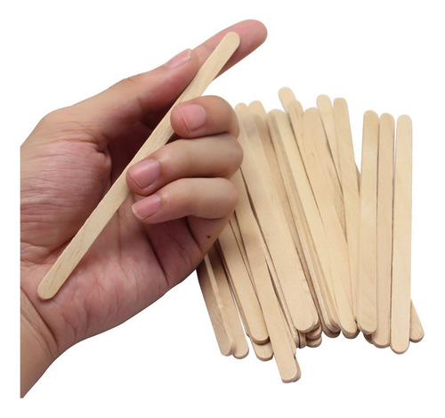 Selftek 100pcs Wooden Wax Applicator Spatulas Sticks Hair Re