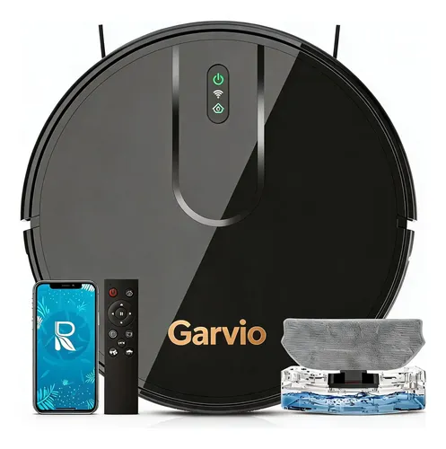 Robô Aspirador E Esfregão Combinado 3 Em 1 Com Sucção 6500pa Preto 127/220v