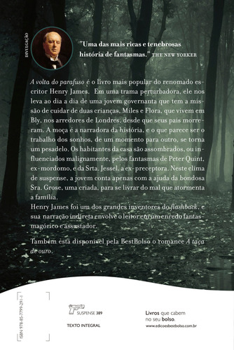 A volta do parafuso (edição de bolso), de James, Henry. Editorial Editora Best Seller Ltda, capa mole em português, 2015