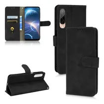 Comprar Capa De Couro Preta Skin Feel Para Htc Desire 22 Pro