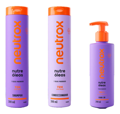 Kit Neutrox Nutre Oleos Cond 300ml+sh 300ml+leave-in 200ml