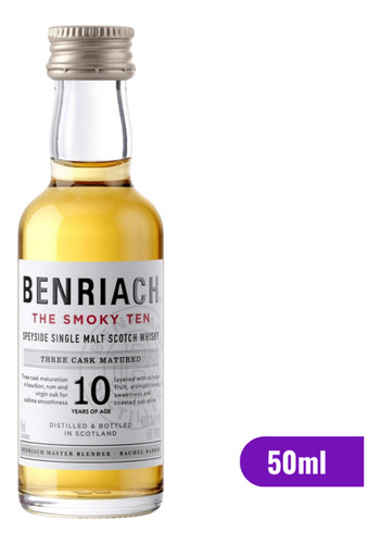 Miniatura Whisky Benriach - The Smoky Ten - 50ml (vidrio)