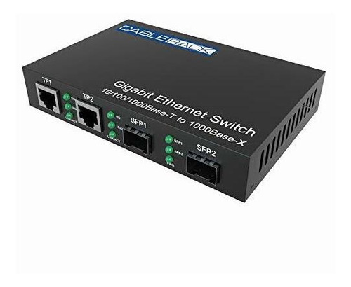 Cablerack Dual Sfp Slot Media Converter Con Puertos Ethernet