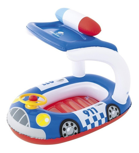 Botecito Inflable Auto Con Techo Y Volante Infantil Bestway