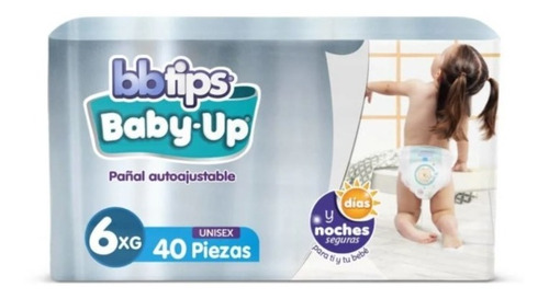 Pañales Bbtips Baby-up Talla 6 Extra Grande Unisex 40 Pzas