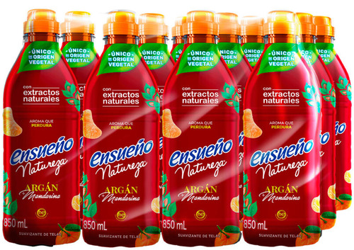 Ensueño Natureza pack 12 suavizantes argán mandarina 850mL