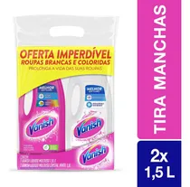 Comprar Tira Manchas Vanish Líquido Multiuso para roupas brancas e roupas coloridas - 2 unidades de 1,5L