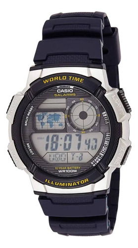 Reloj Casio Casual Digital Hora Mundial Ae1000w-2av