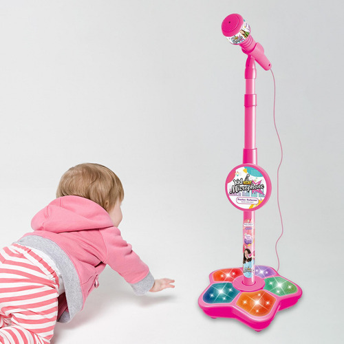 Juguete Con Micrófono Para Cantar Música Con Luces Rojo