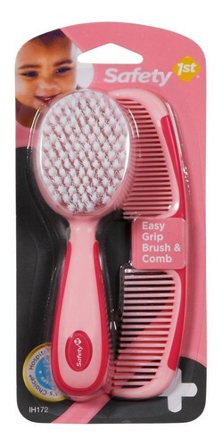 Set Cepillo Y Peine Bebés Easy Grip Brush & Comb Safety 1st Color Fucsia