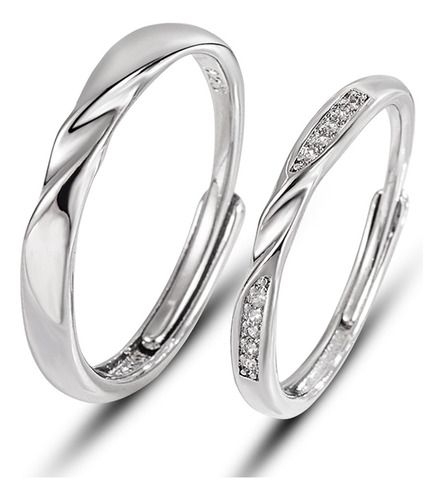 2pcs/set Pareja Anillos Novia Regalo Joyería