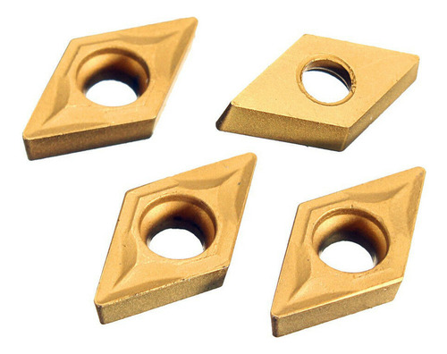 10 Cuchillas Dcmt070204 Ybc251, Insertos De Carburo Dorado,