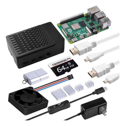 Geeekpi Kit De Inicio Para Raspberry Pi 4 4gb, Con Raspberry
