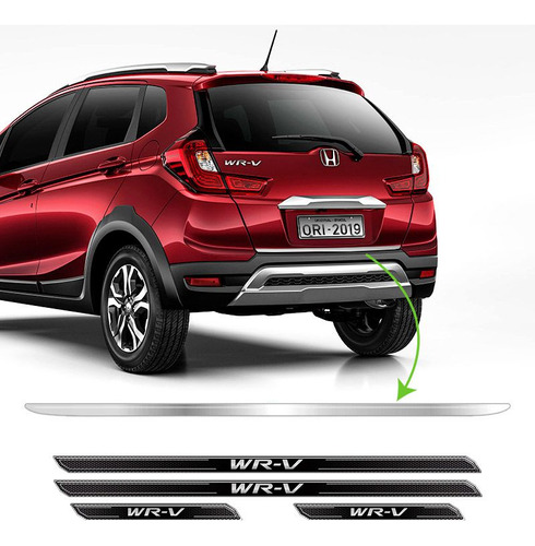 Friso Porta-malas Honda Wr-v 2018/2019 + Soleira Protetora