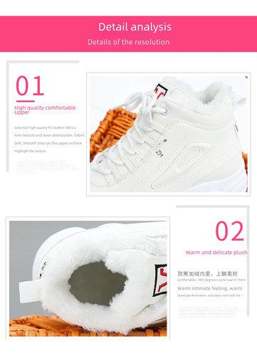 Zapatillas Cálidas De Invierno Para Mujer Con Forro Polar