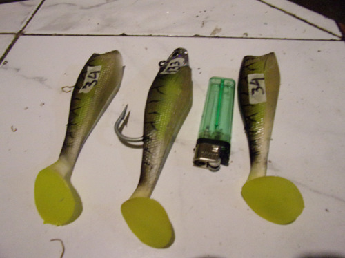 3 Señuelos Storm Wildeye Giant Jigging Shad - Genialidad (Usado)