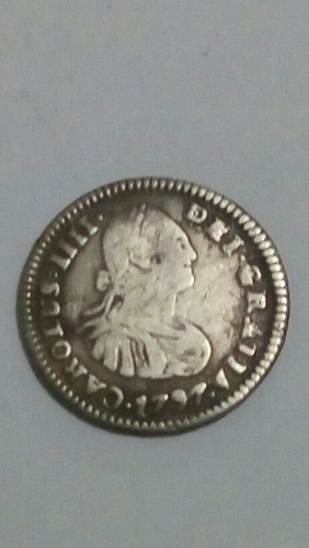 Moneda Plata 1/2 Real Carlos Iiii 1797