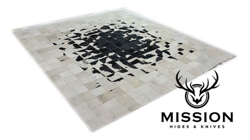 Imagen 1 de 7 de Alfombra Patchwork De Cuero De Vaca Con Pelo. 1,2m X 1,8m