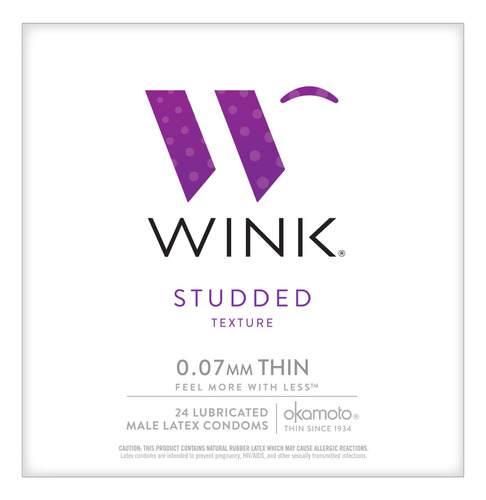 Wink Preservativos Tachonados, 24 Unidades