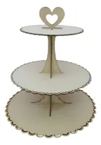 Comprar Porta Cup Cakes Calado De 3 Pisos Fibrofácil Candy Bar