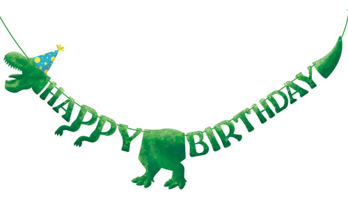 Pancarta De Cumpleaños De Dinosaurio, Decoraciones De Pared 