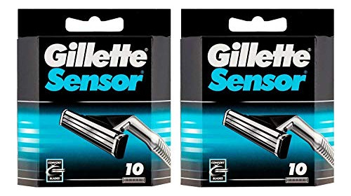 Recambios De Cuchillas Gillette Sensor, 20 Unidades (2x10)