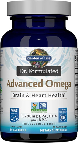  Garden Of Life Omega 3 Fish Oil 1.290mg 60 Capsulas Blandas