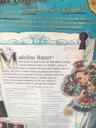 Ever after high Maddie Hatter No Pais das Maravilhas.