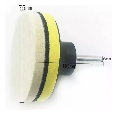 Kit Polimento Esmeril Politriz Inox Moto Massa Roda De 8 Pie