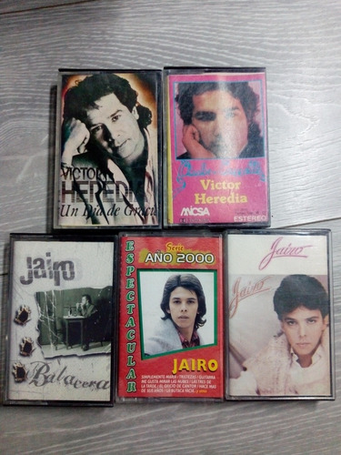 Jairo + Víctor Heredia Lote De 5 Cassettes Todo A 