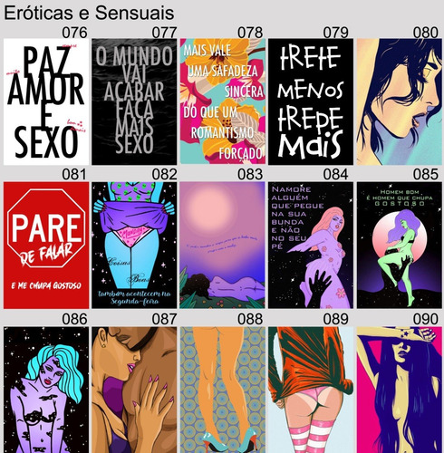 Imagem 5 de 10 de Kit 08 Placa Decorativa Sensuais Erótica Sexy