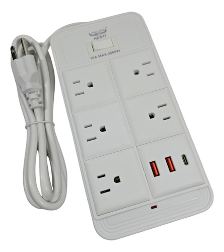 Regleta De Corriente 7 Tomas / 110v / 2500w Cod 2040