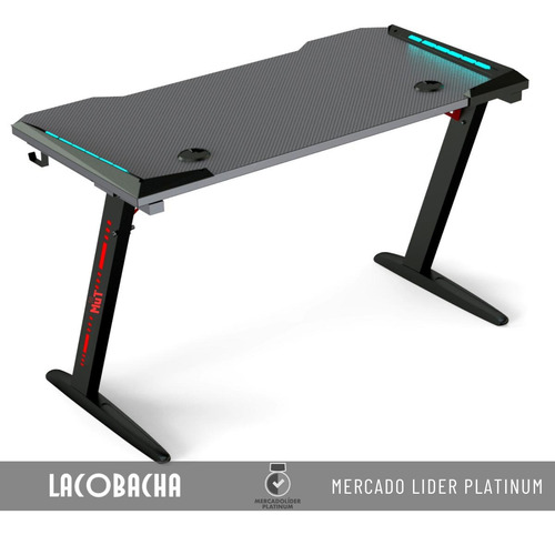 Escritorio Gamer Mut Z5 110x60x74 Cm Con Led