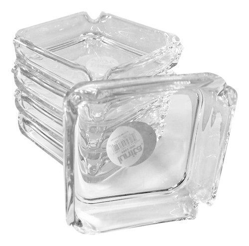 20 Ceniceros Crisa Cuadrado De Cristal 9 X 9 Para Bares