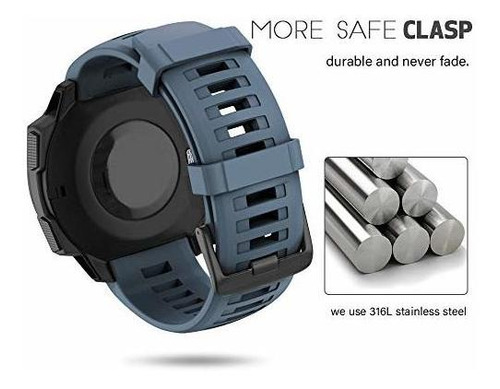 Malla De Silicona Garmin Instinct 2/ Solar/ Tactical Azul