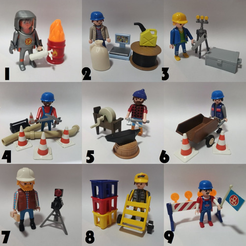 Playmobil Profesiones Soldador Cortado Pasto Jardinero City