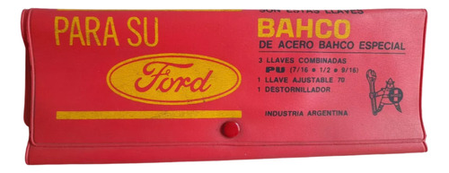Antiguo Estuche De Herramientas Bahco Ford Línea Vieja