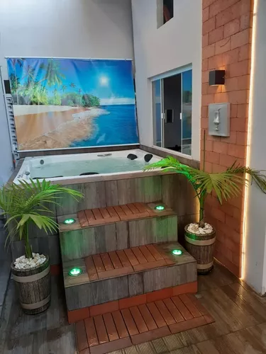 Spa tipo jacuzzi completa com aquecedor e cromoterapia 2.40x2.20