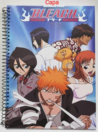 Caderno Univ. Anime Japone Bleach 1 Matéria 96 Fls