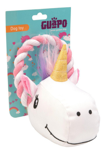 Brinquedo Pelúcia Unicórnio De Tecido Com Corda Pets Ricsen