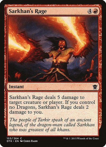 Carta Magic Sarkhan's Rage Dragons Of Tarkir Mtg