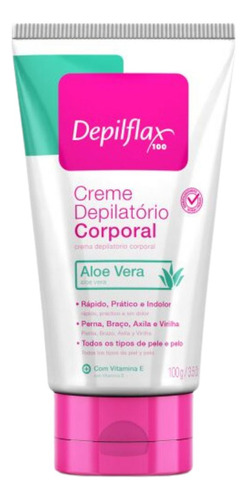 Kit Depilflax Creme Depilatório Aloe Vera Facial E Corporal