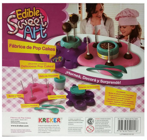 Imagen 3 de 7 de Fabrica De Pop Cakes Edible Sweet Art Set Cocina Tv Educando
